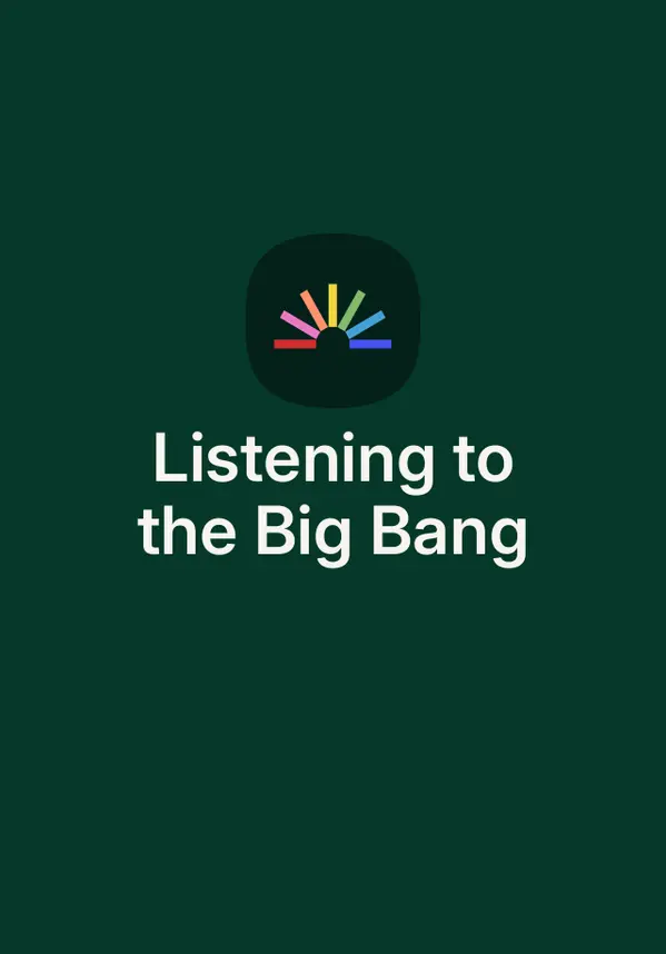 Listening to the Big Bang by Brian Greene cover