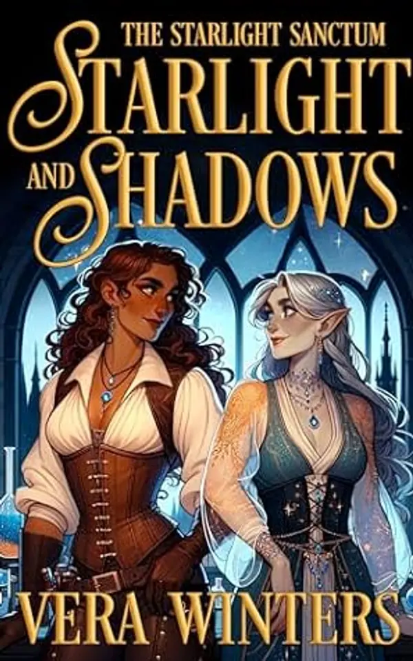 Starlight and Shadows: A Sapphic Cozy Fantasy Romance by Vera Winters cover