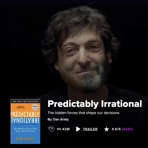 Predictably Irrational (LIT Videobook) by Dan Ariely cover