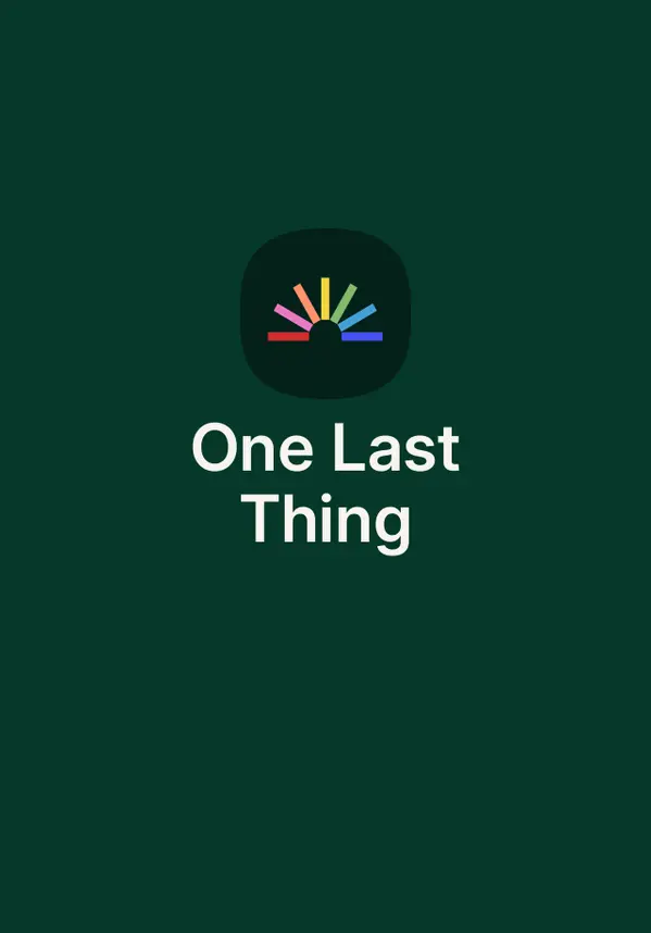 One Last Thing by Susan Henshaw (Auten) cover