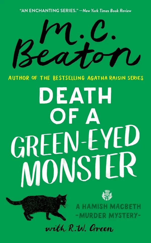 Death of a Green-Eyed Monster by M. C. Beaton, R.W. Green cover