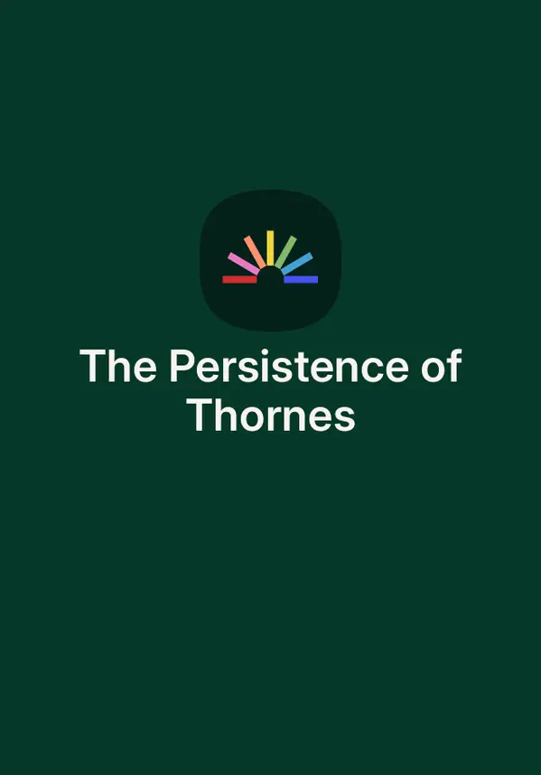 The Persistence of Thornes by Micalea Smeltzer cover