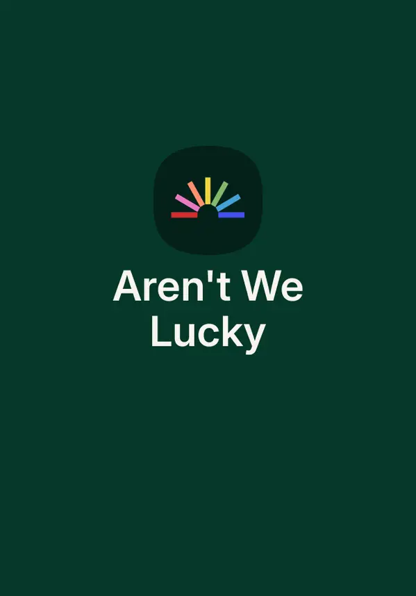 Aren't We Lucky by Sarah Forbes Stewart cover