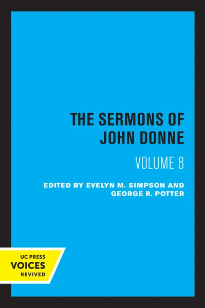 The Sermons of John Donne, Volume VIII book cover