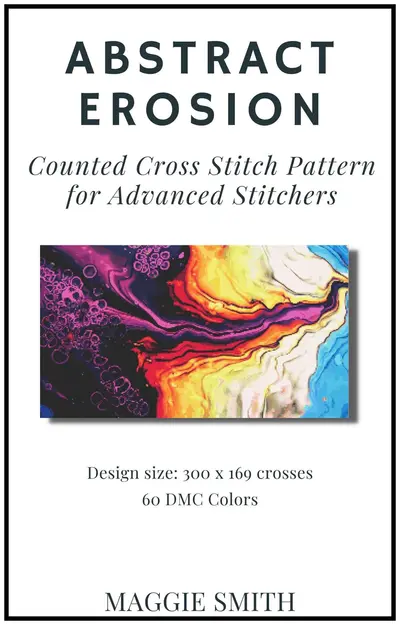 Abstract Erosion | Counted Cross Stitch Pattern for Advanced Stitchers book cover