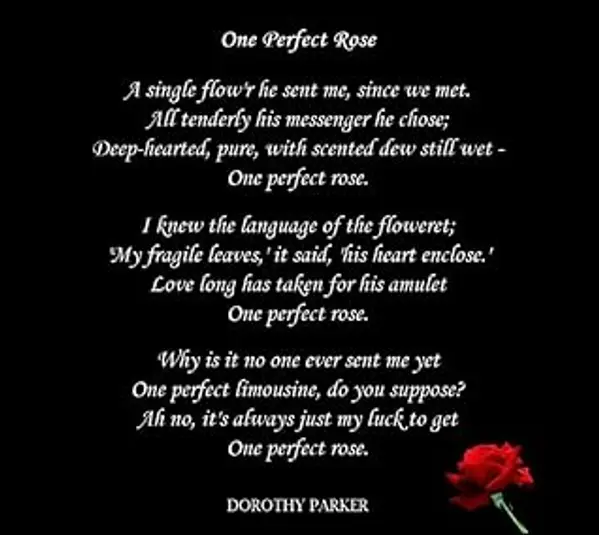 One Perfect Rose by Dorothy Parker cover