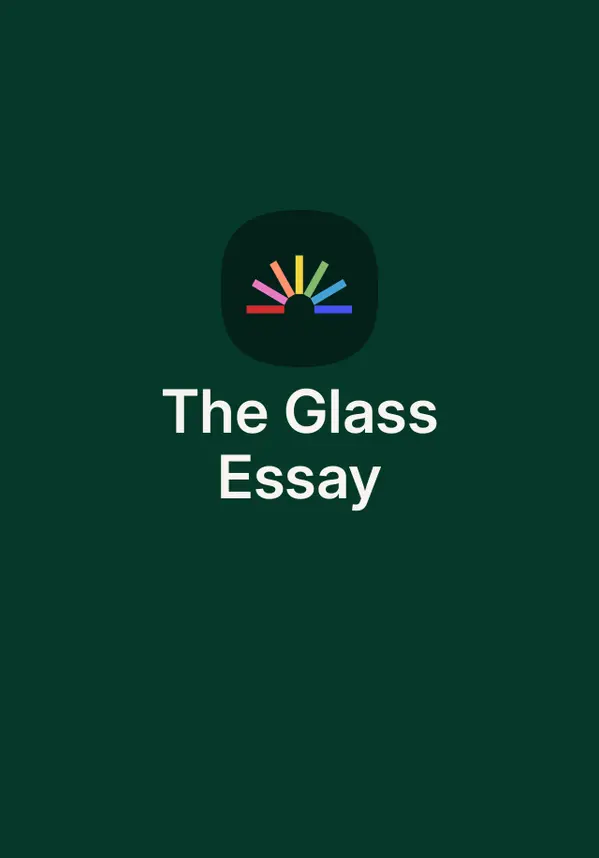 The Glass Essay by Anne Carson cover