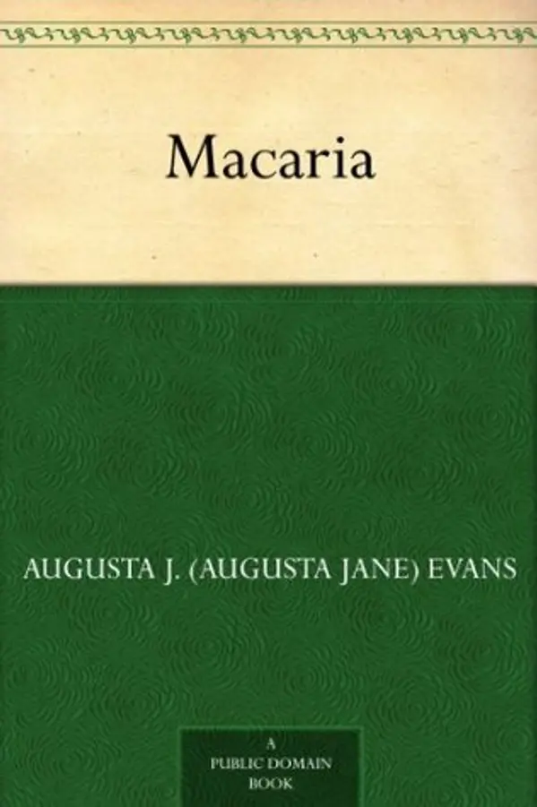 Macaria by Augusta Jane Evans Wilson cover