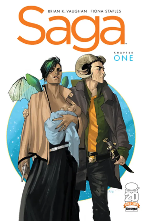 Saga #1 by Brian K. Vaughan cover