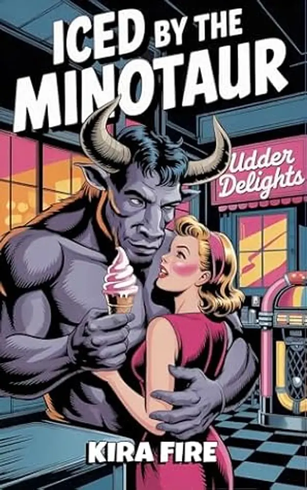 Iced by the Minotaur: A spicy monster romance starring a shy minotaur and chaotic human in an opposites-attract dating disaster, with one unexpected craving (Monster Dating Agency Book 1) by Kira Fire cover
