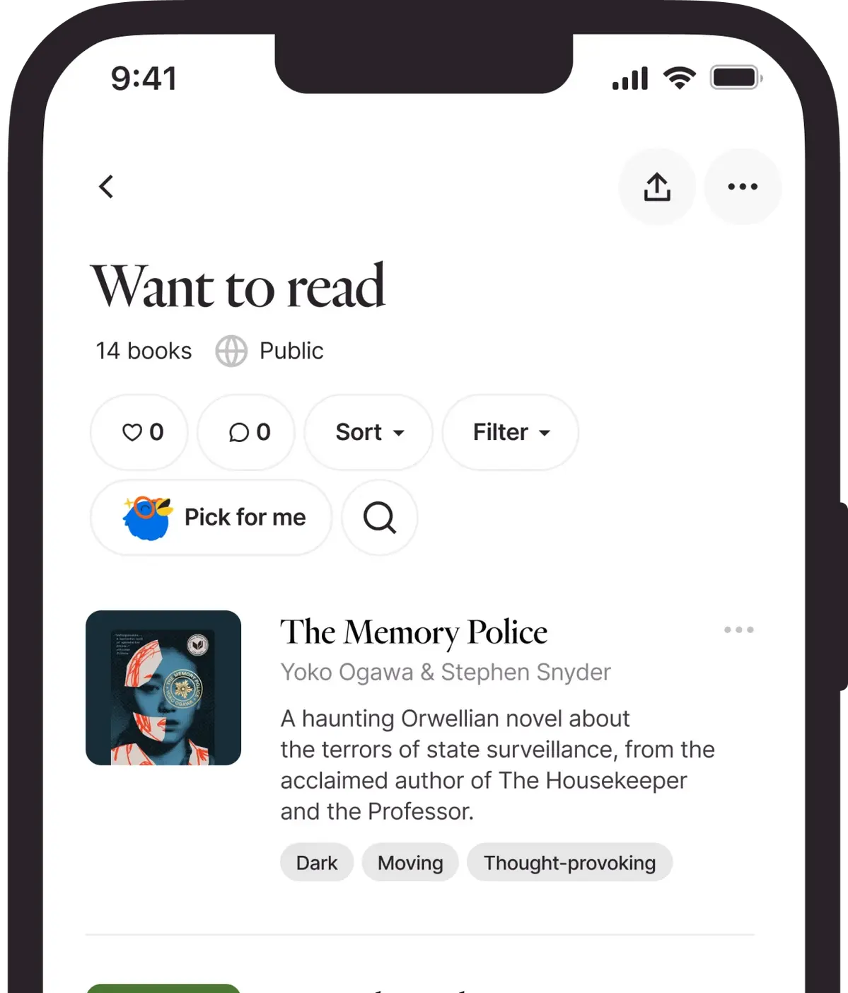 want to read list preview